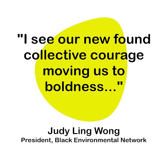 I see our new found collective courage moving us to boldness